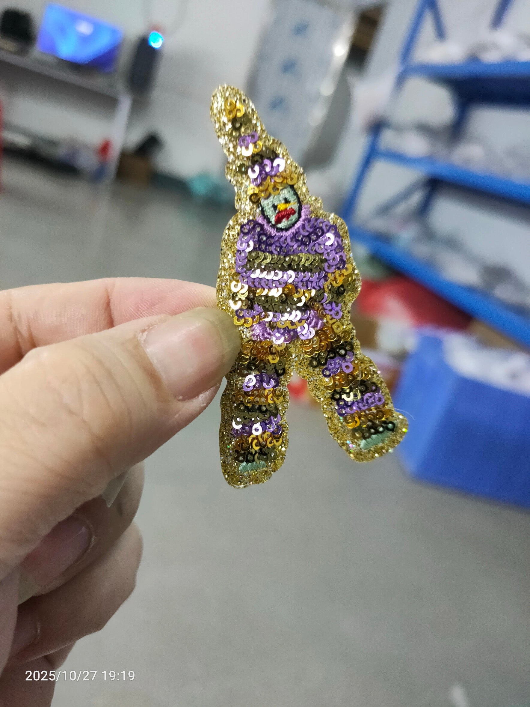 Custom Mardi Gras man iron on 3” patch