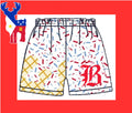 Youth white Bucks drip shorts