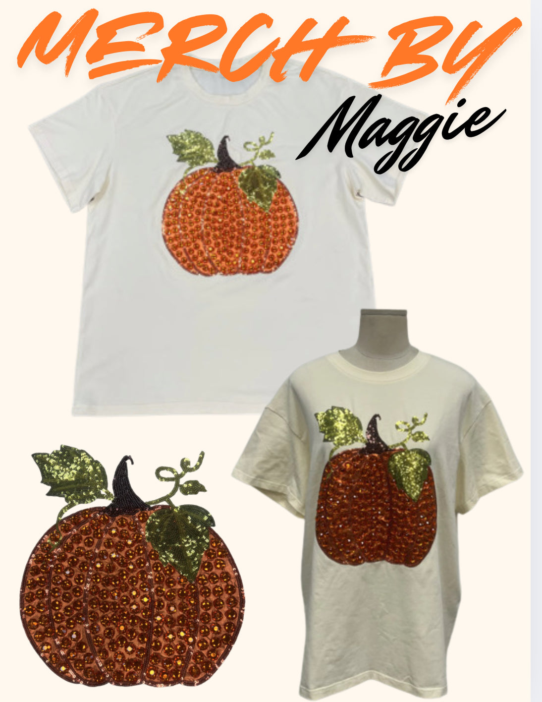Jeweled pumpkin tee