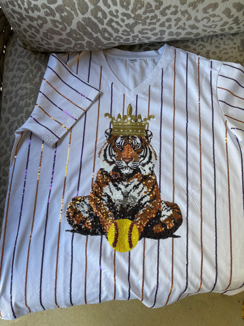 Batter up softball tiger tee