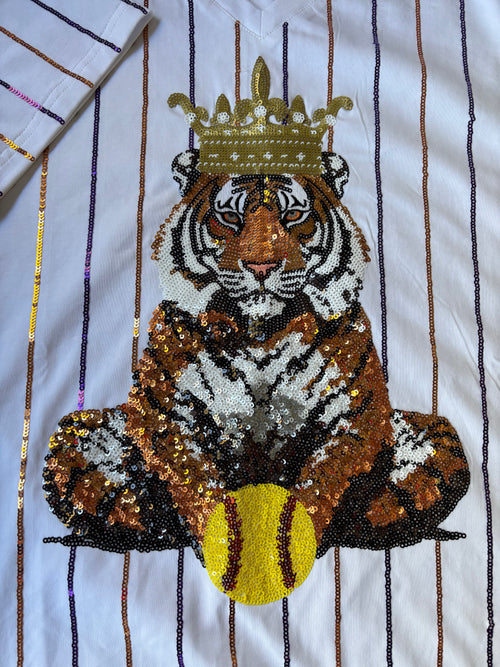Batter up softball tiger tee