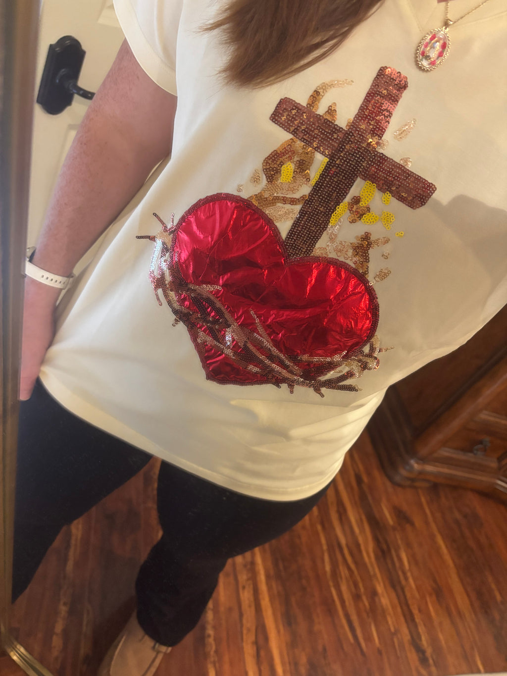 Sacred Heart V-neck