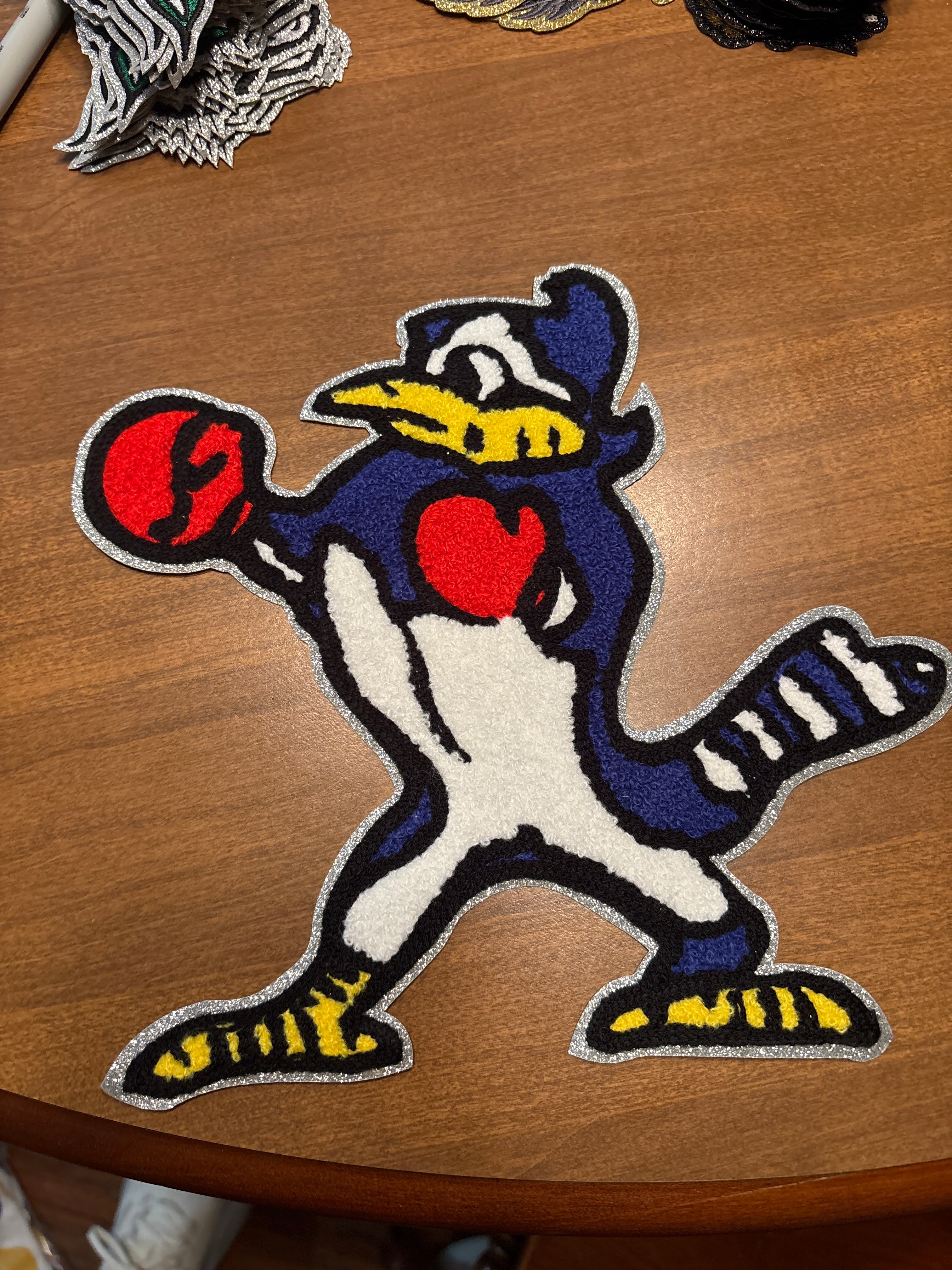 9” Blue Jay chenille patch