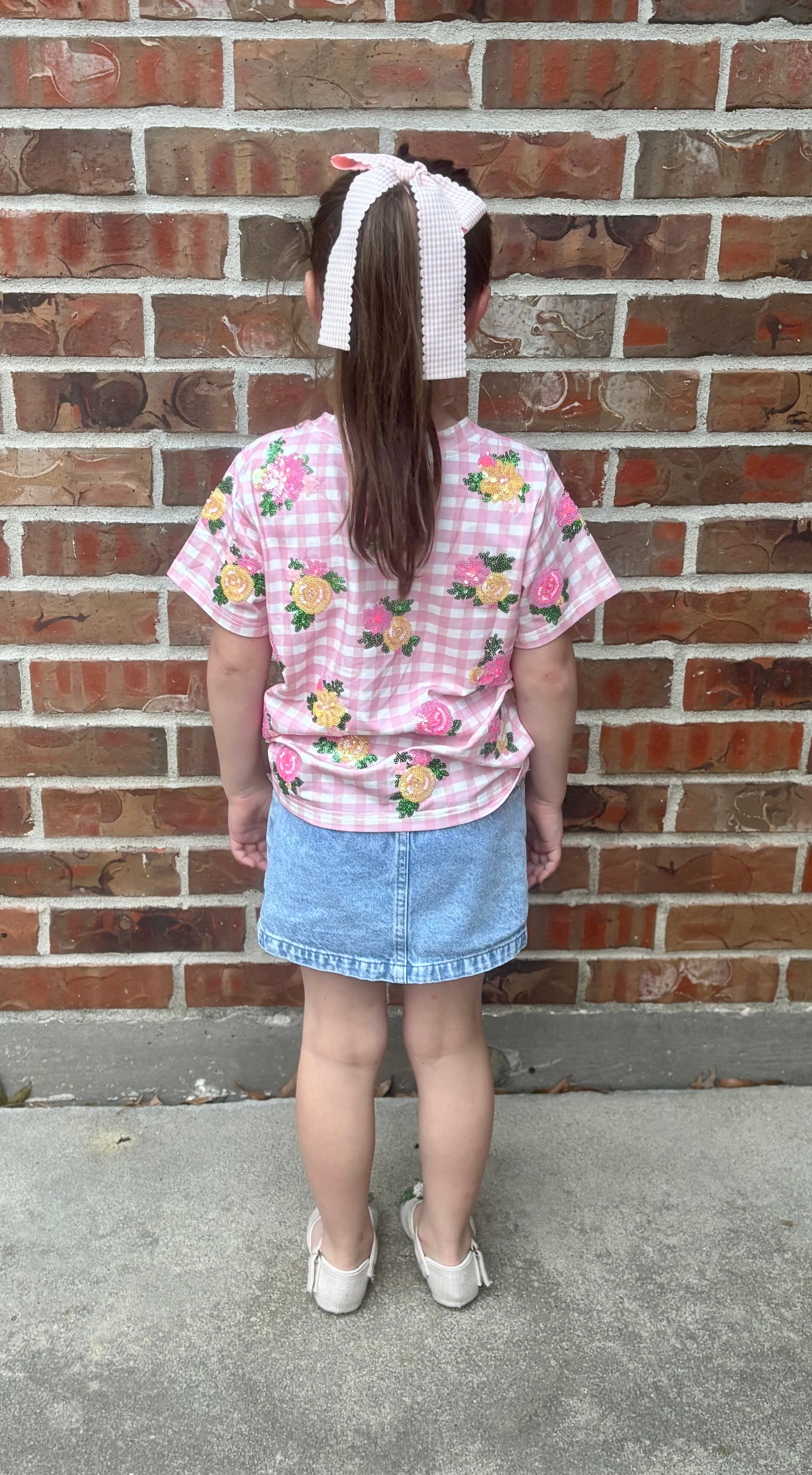 Youth Bunny in Bloom sequins tee
