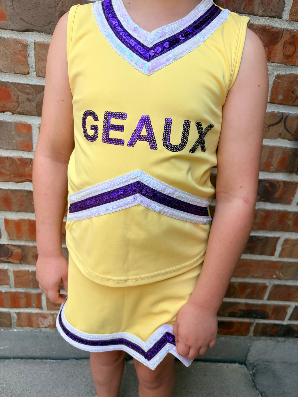 Geaux time cheer uniform (Pre-order)