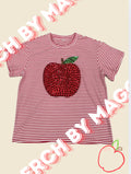 An Apple a Day Jeweled Teacher Tee