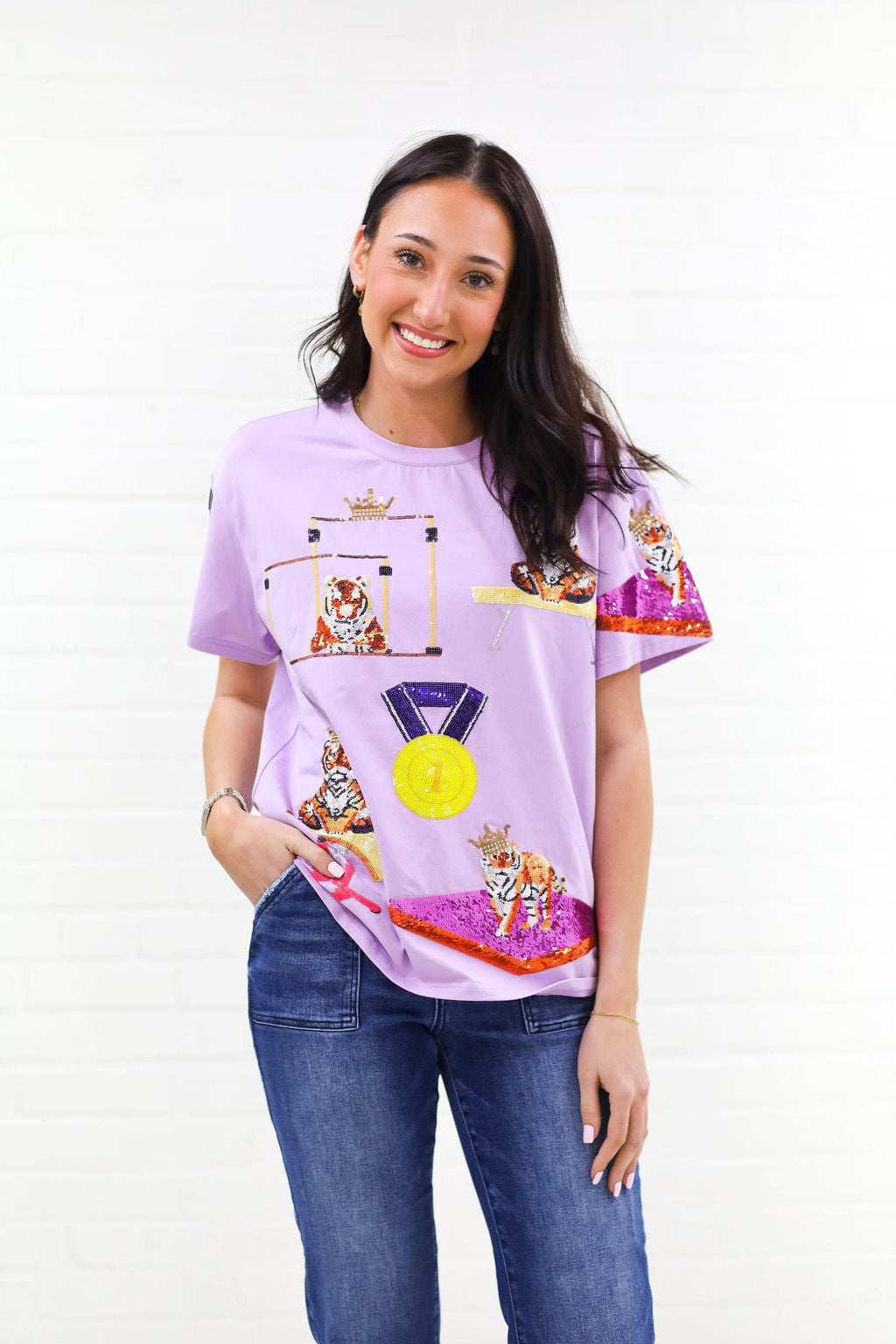 Queen of the mat Tiger tee (adult)