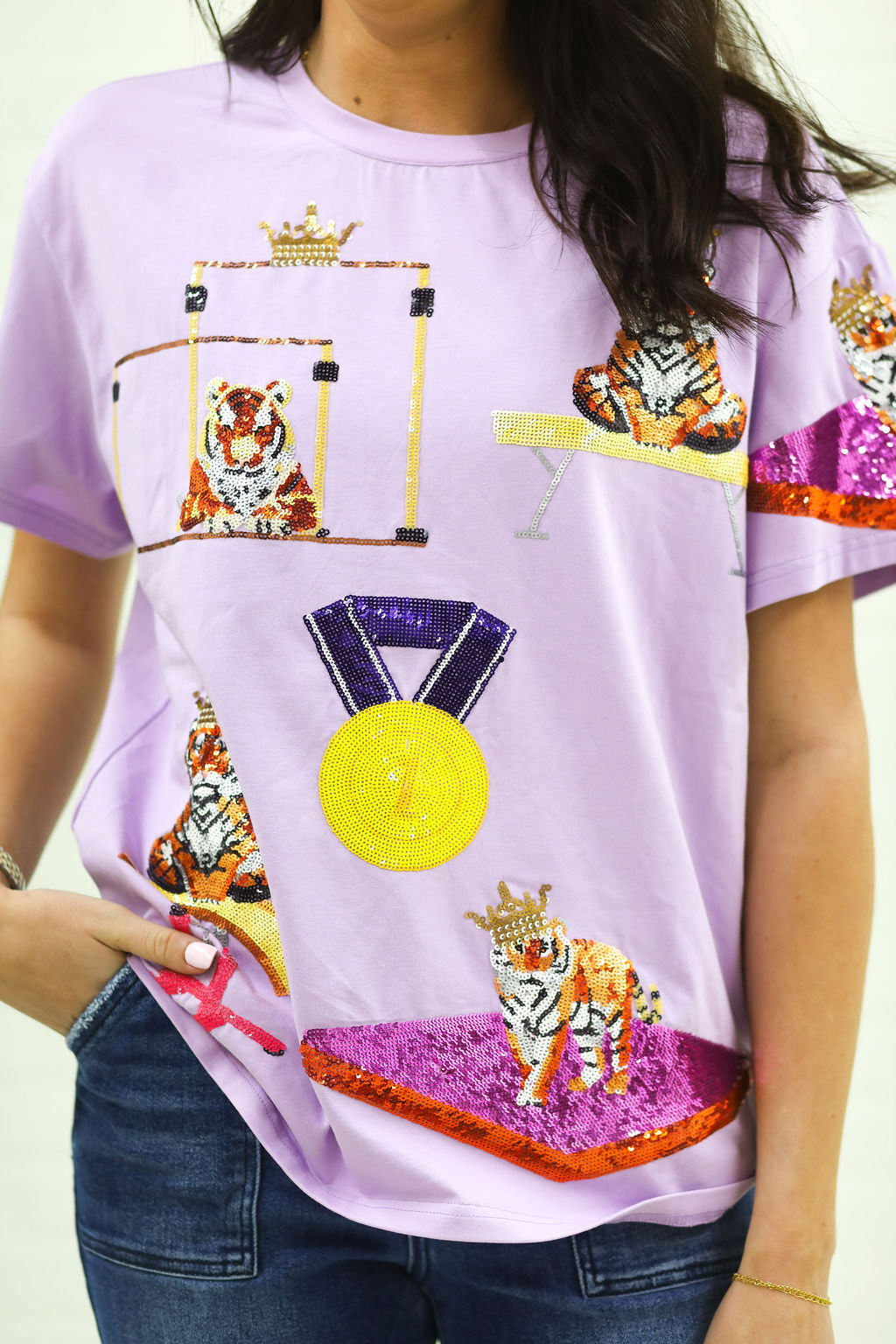 Queen of the mat Tiger tee (adult)
