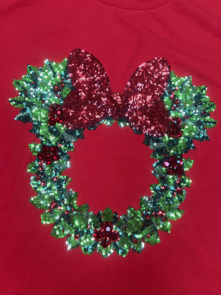 Youth magic inspired Christmas wreath tee (pre-order)