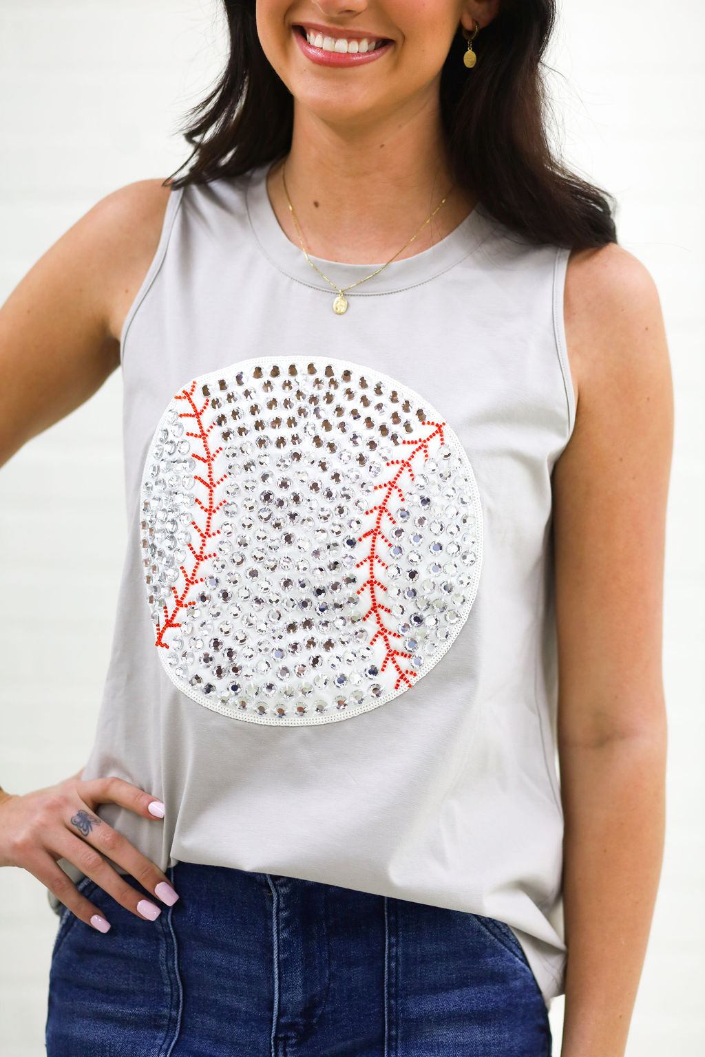 Bling and Bombs baseball jeweled tank