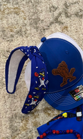 Blue Jay beaded headband