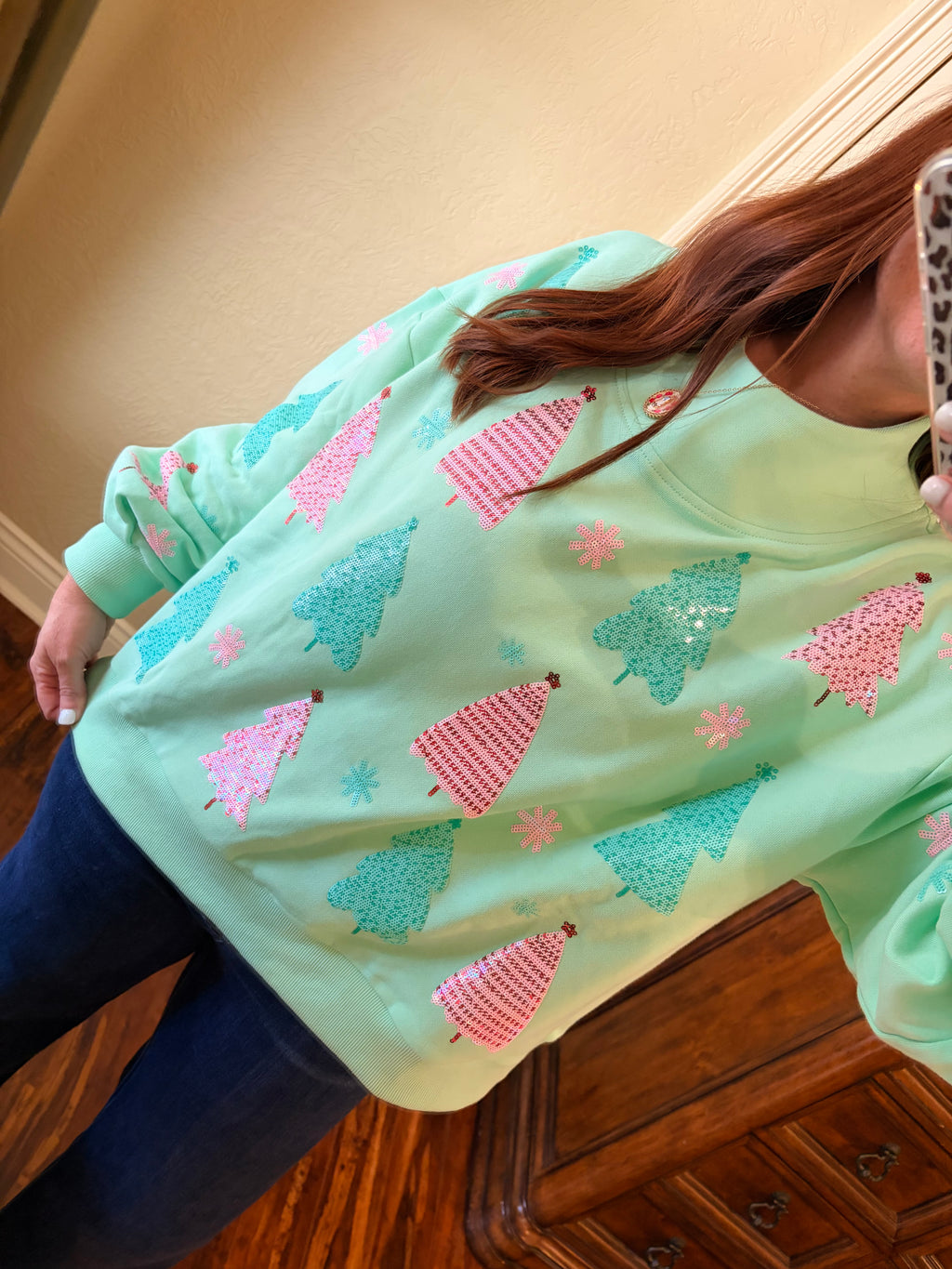 Mint to Be Merry Mock Neck