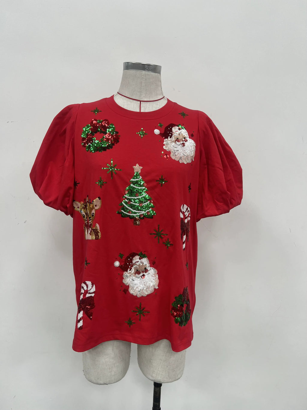 Puff sleeve Vintage Christmas Tee (pre-order)