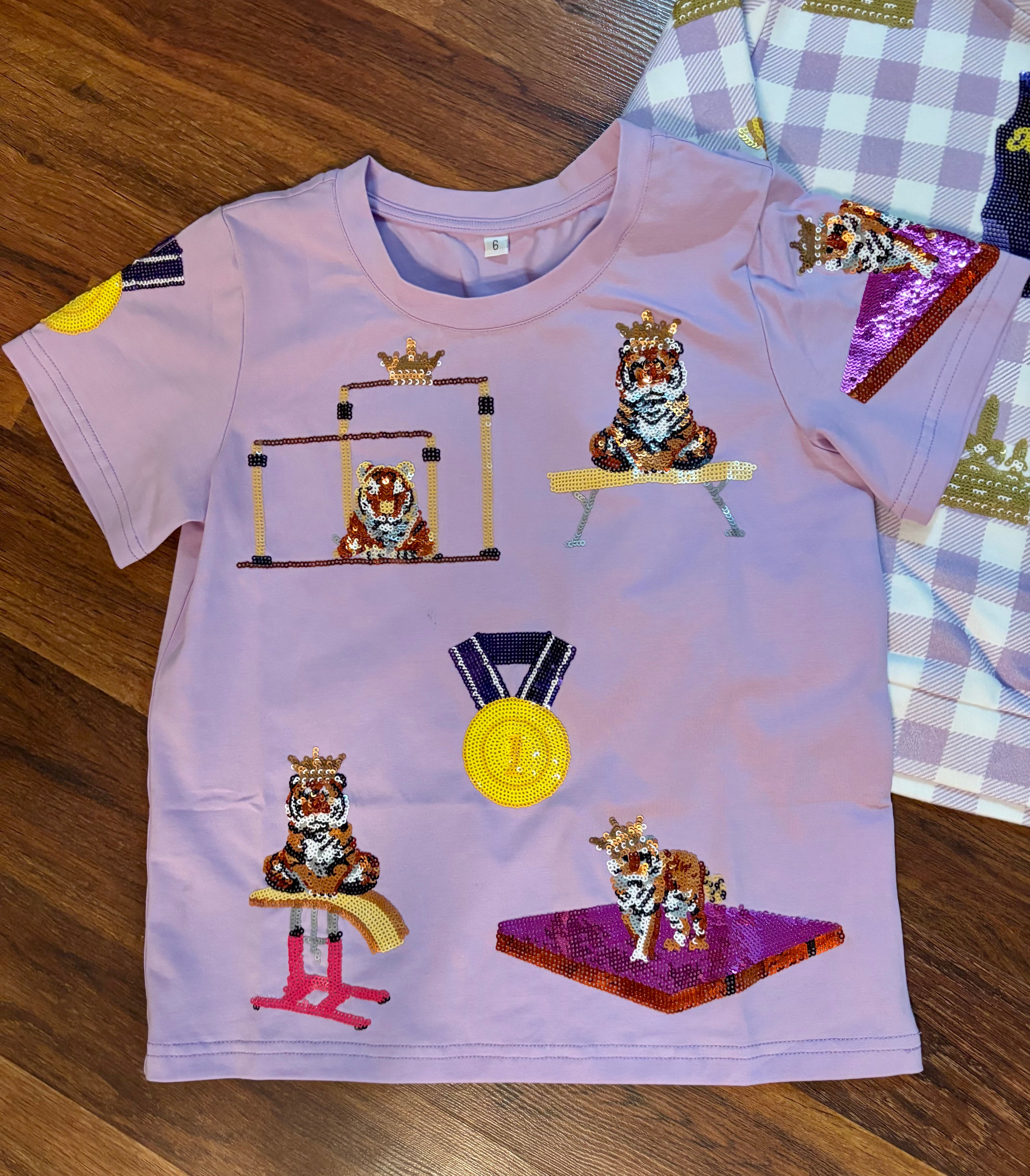 Tiger gymnastics tee remix (kids)