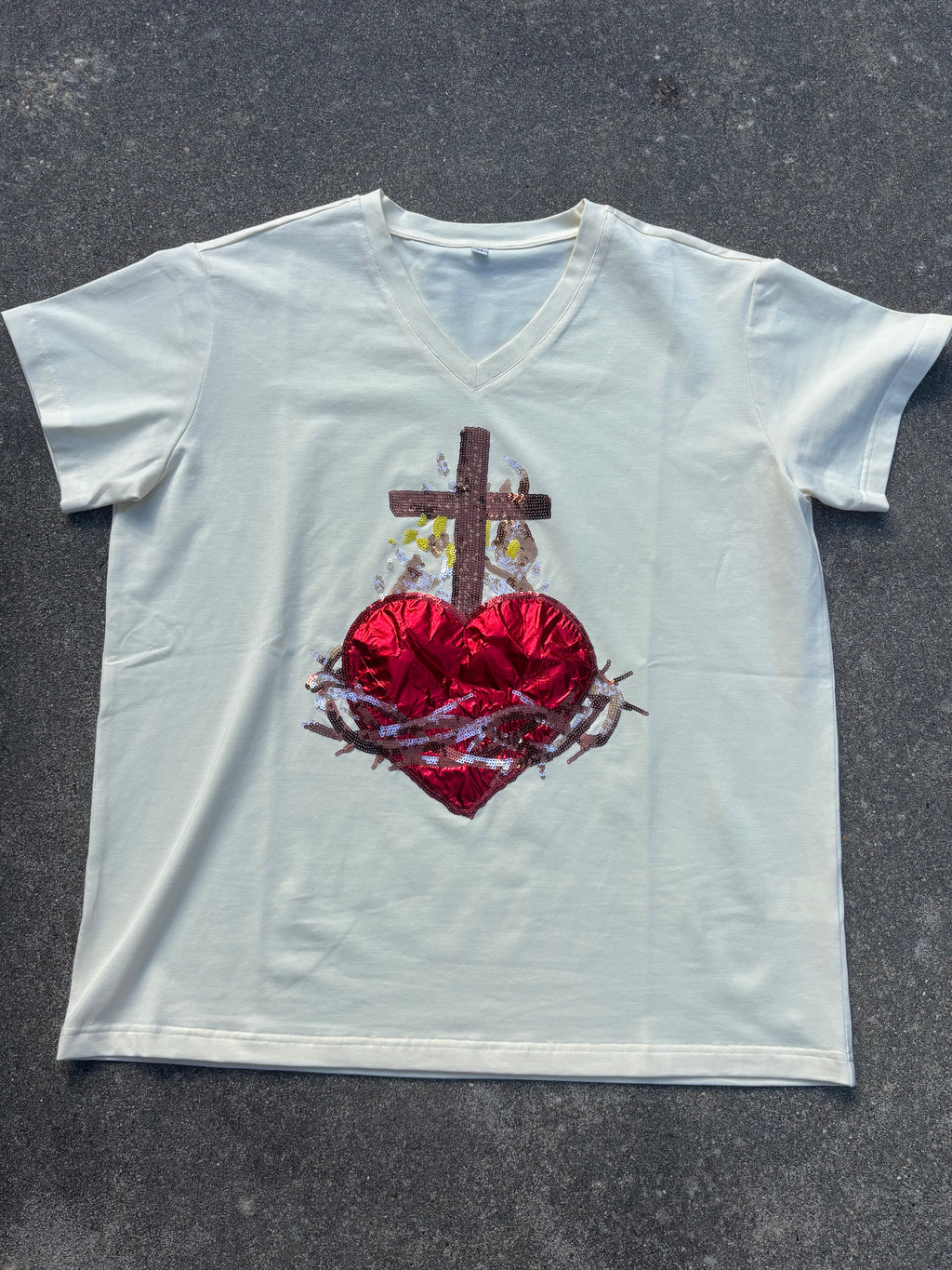 Sacred Heart V-neck