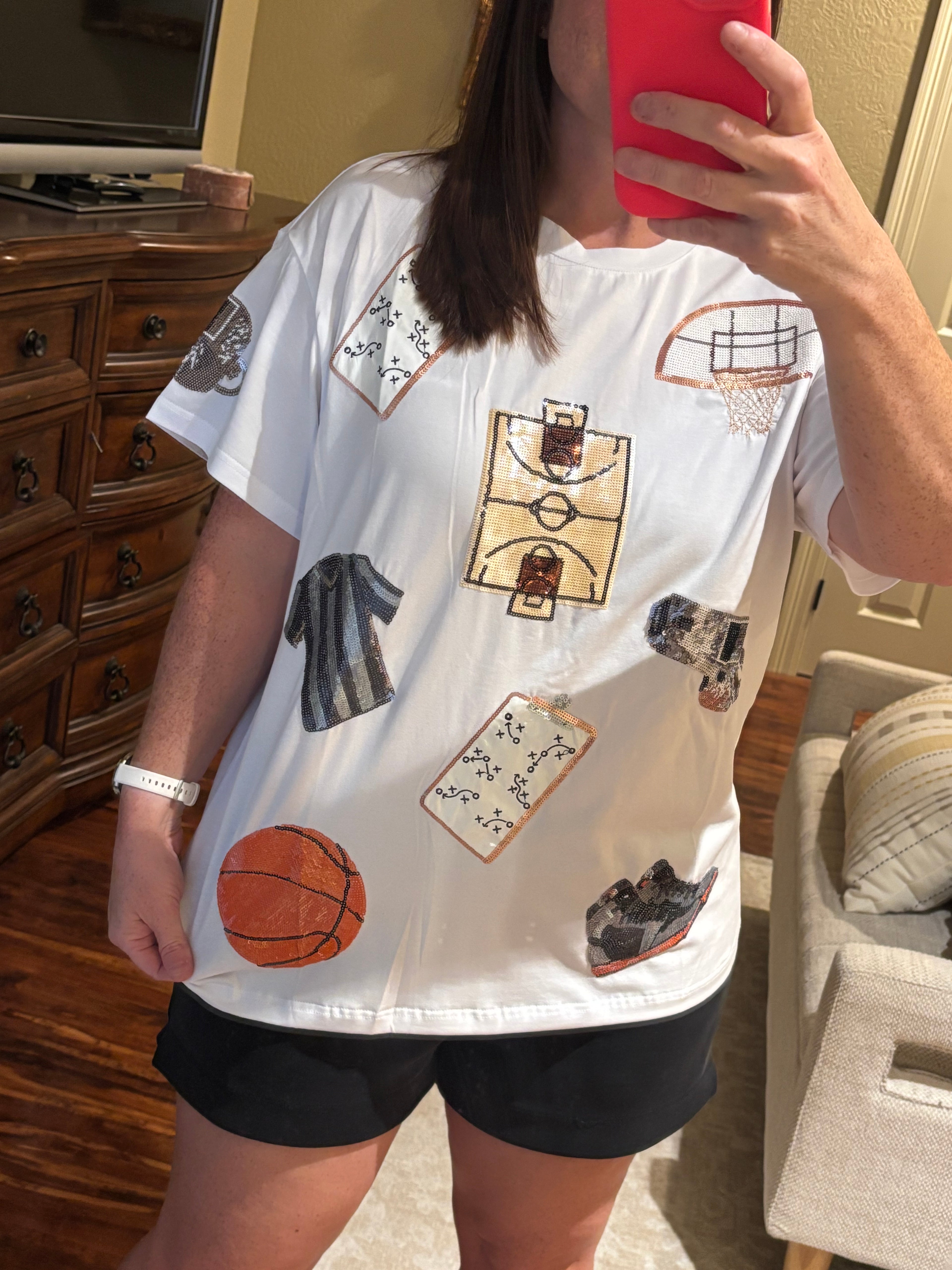 Blow the whistle basketball tee