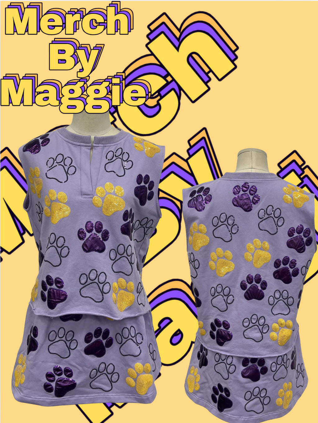 Tiger paw print skirt