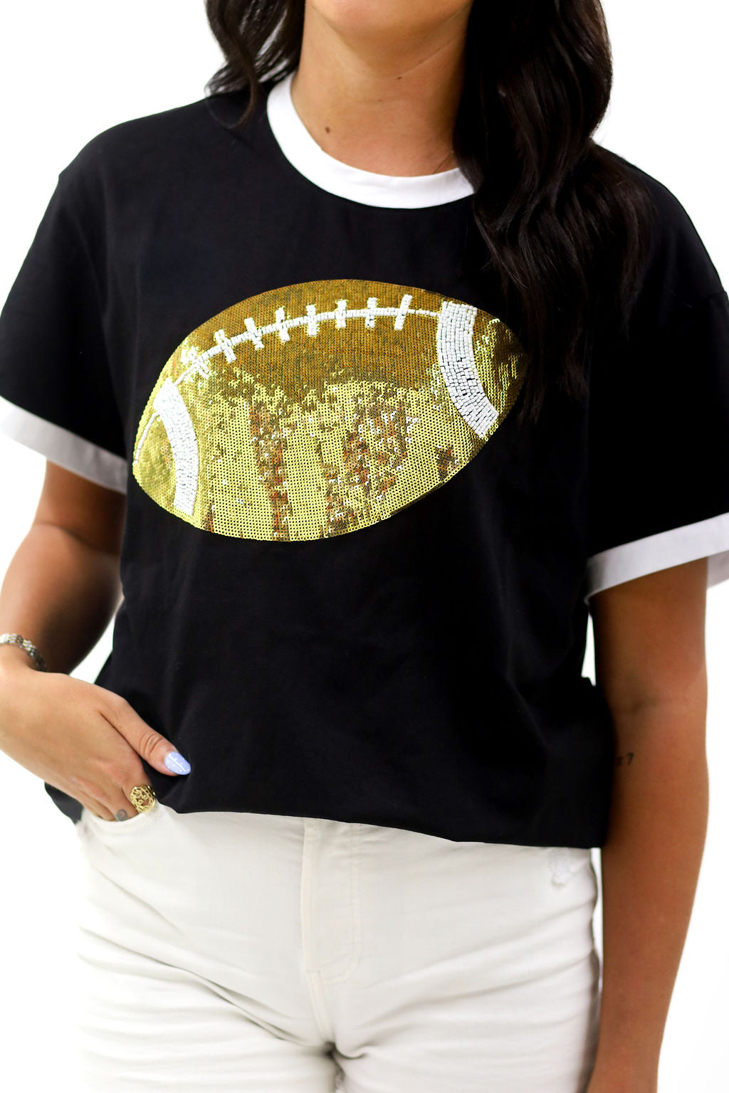 Black and gold on a roll Football Tee