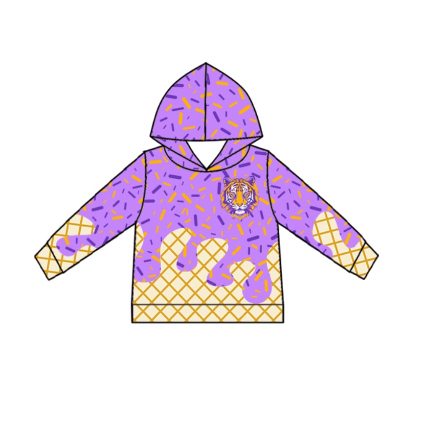 Adult Tiger drip pullover