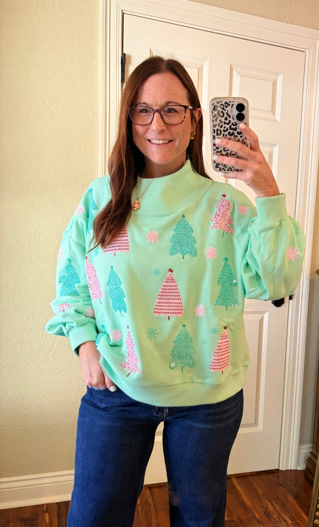 Mint to Be Merry Mock Neck
