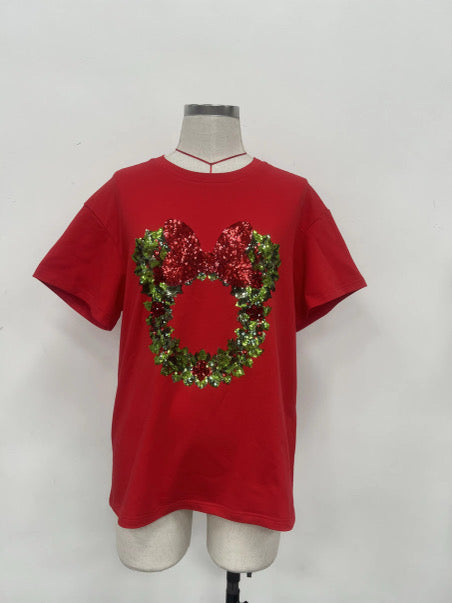 Youth magic inspired Christmas wreath tee (pre-order)