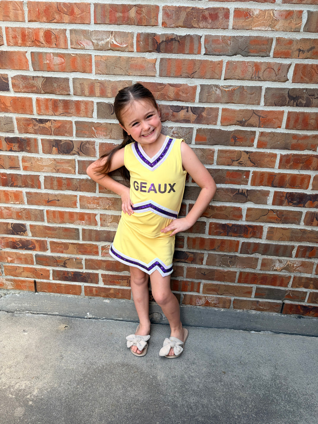 Geaux time cheer uniform (Pre-order)