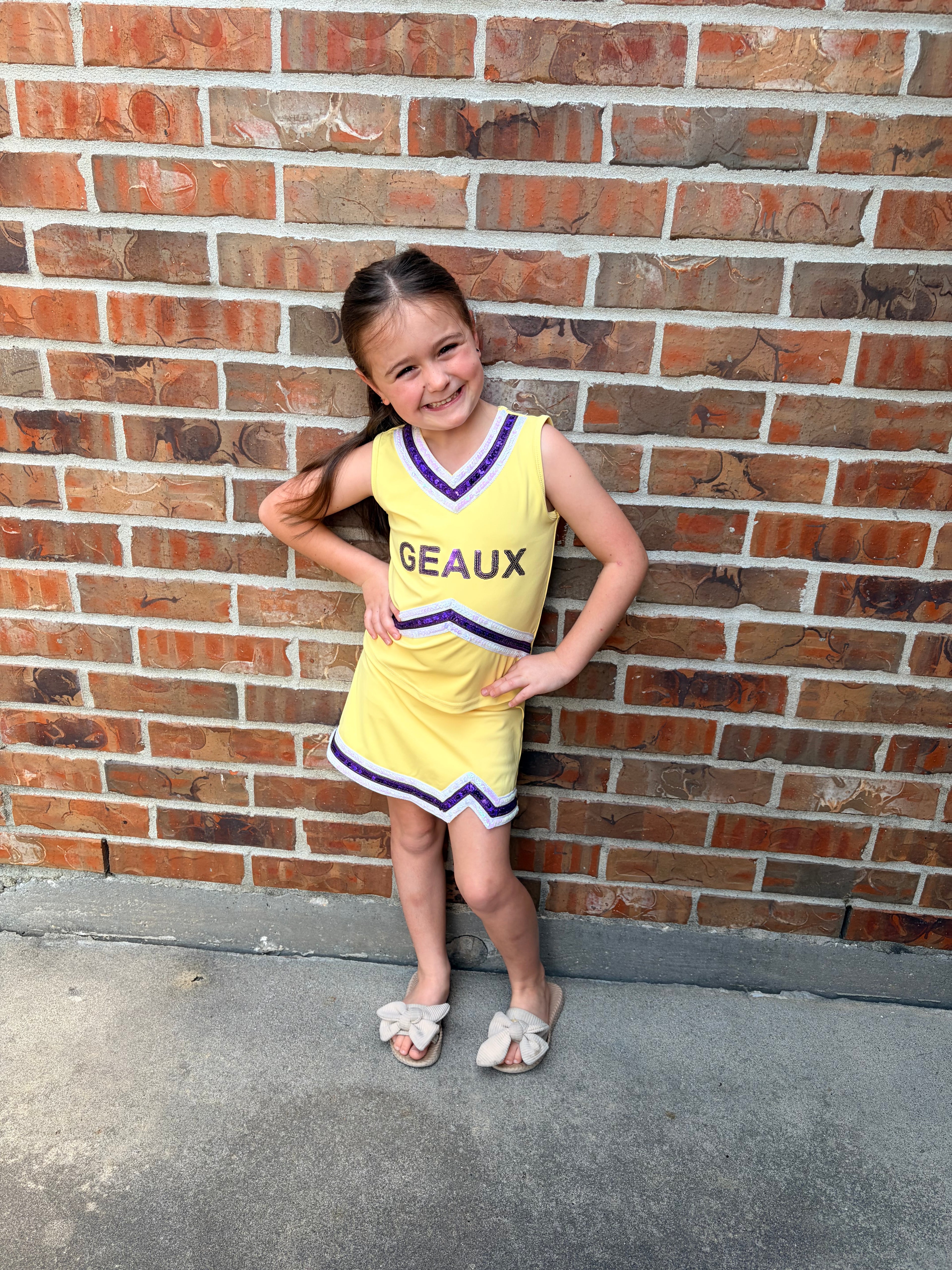 Geaux time cheer uniform (Pre-order)