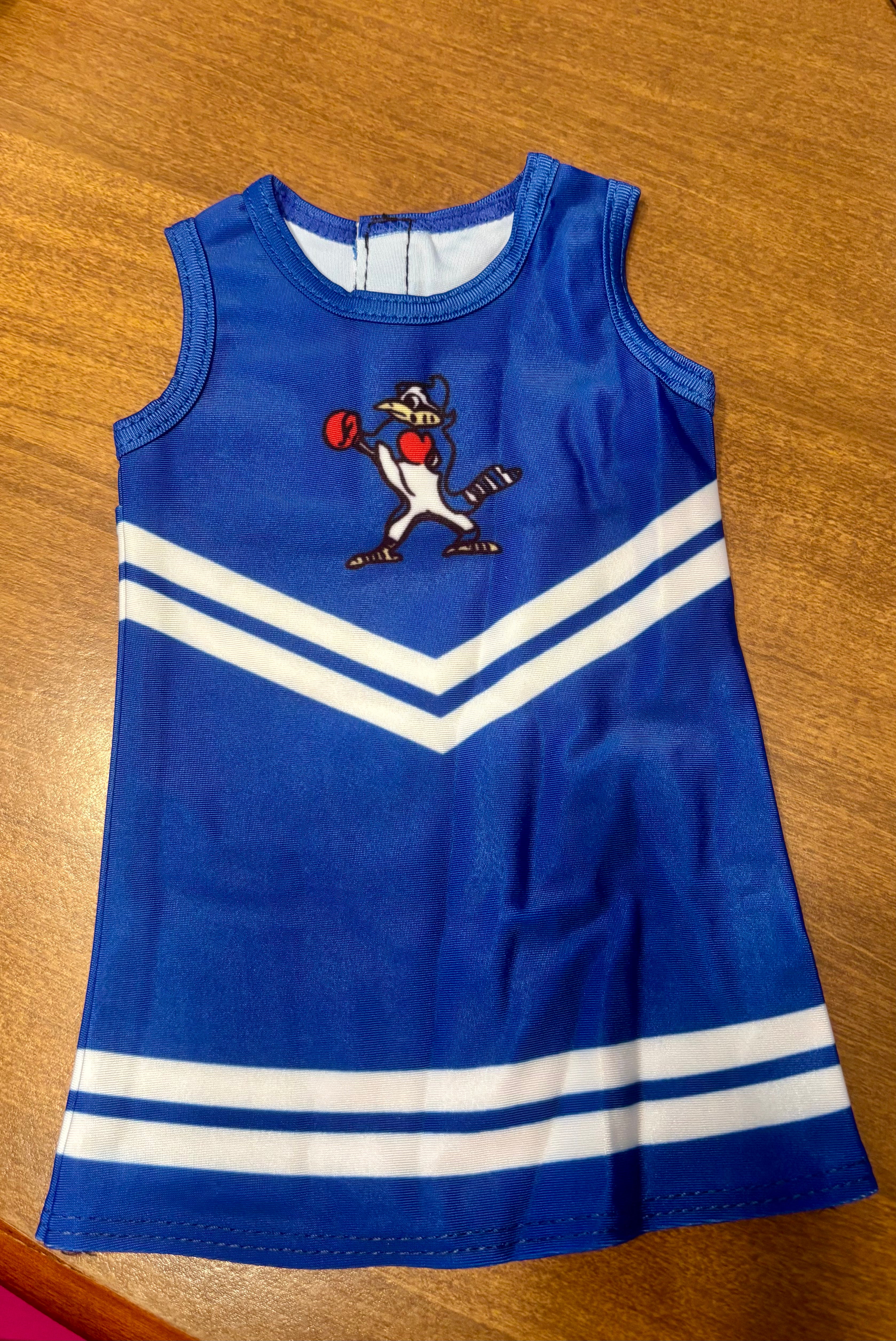 18” Blue Jay doll cheer uniform