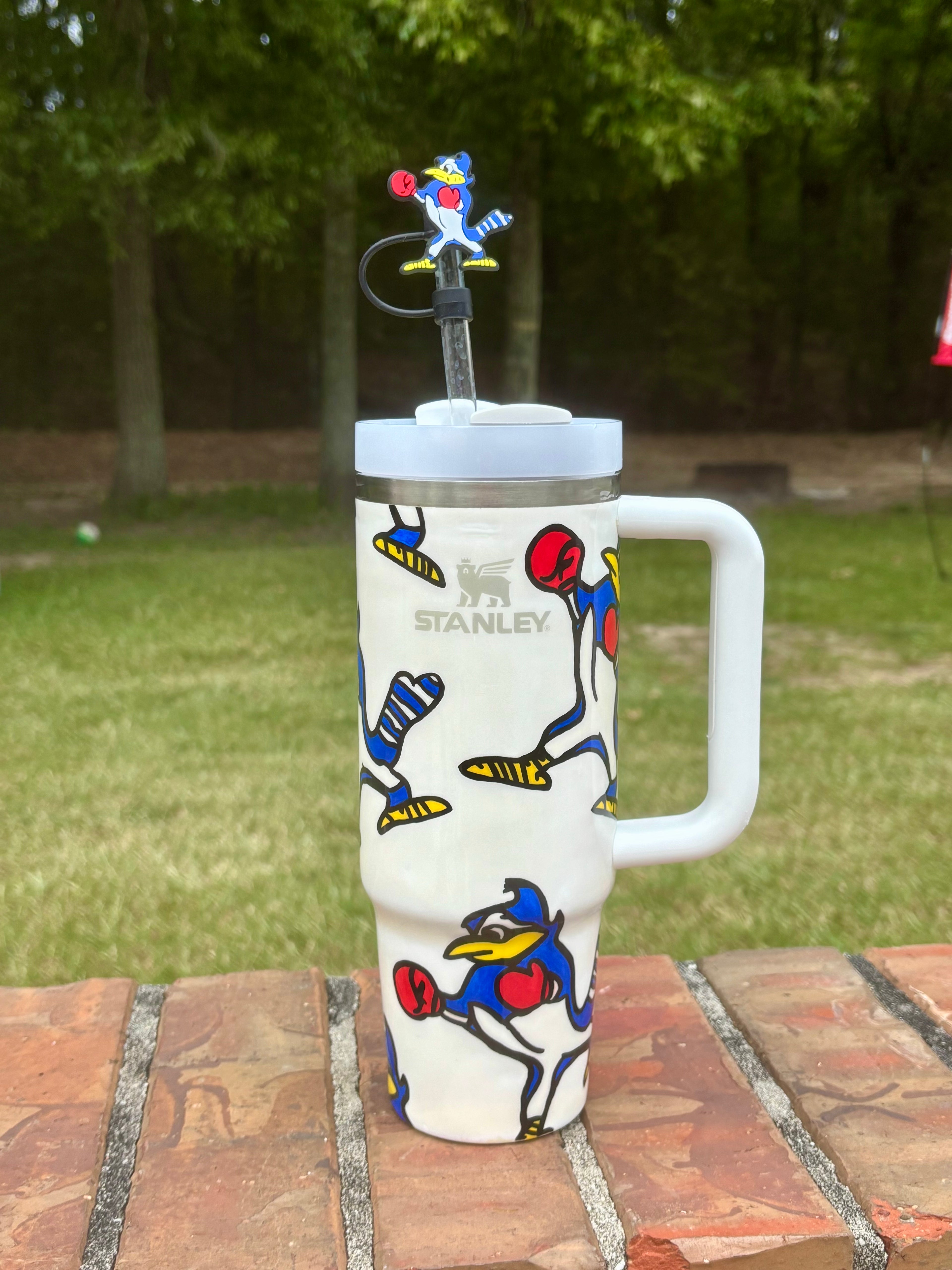 Blue Jay straw toppers