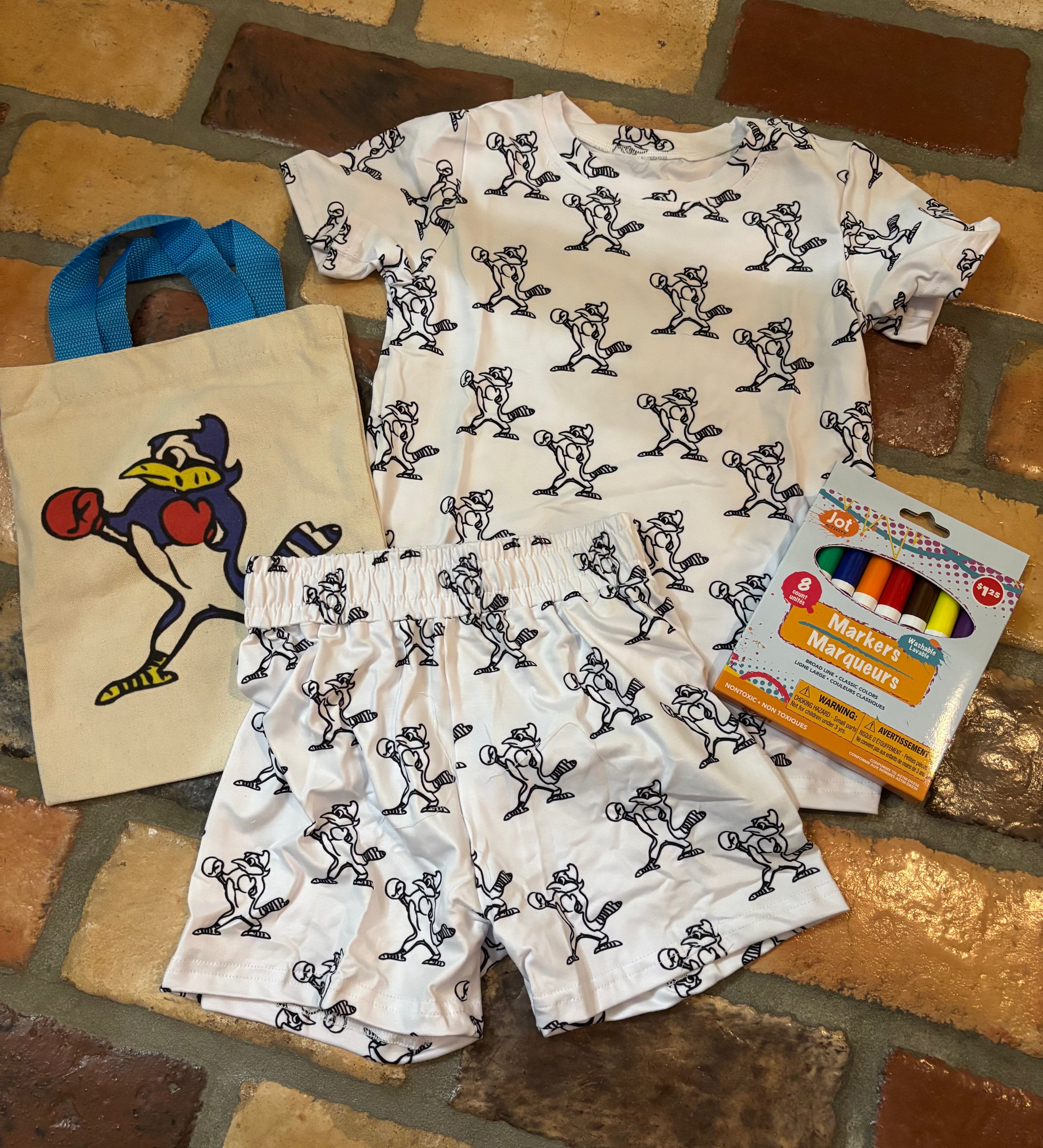 Color me Blue Jay pajamas