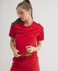 Cherry red basic tee shirt