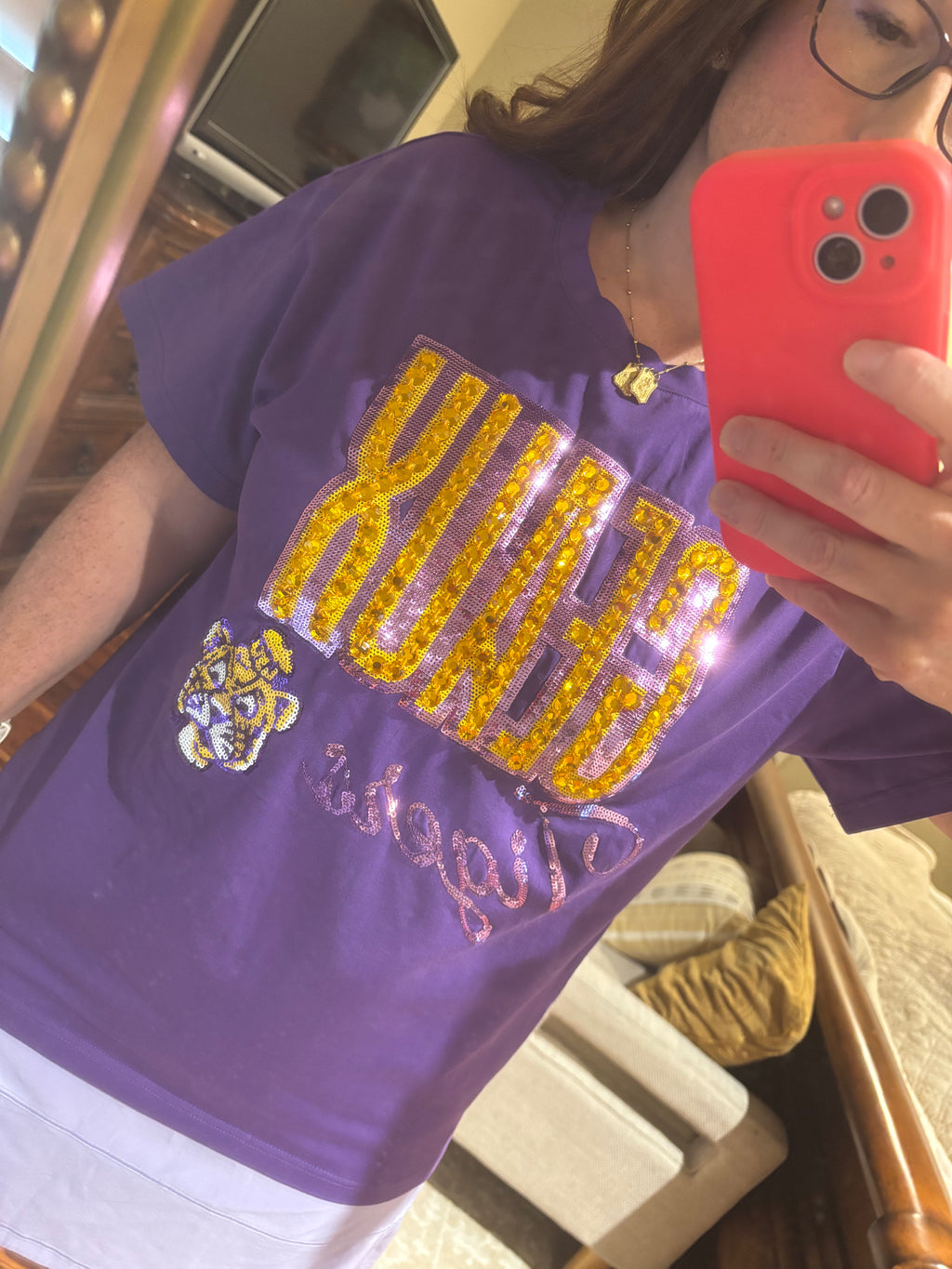 Officially Licensed GEAUX TIGERS jeweled tee