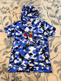 Blue Jay camo hooded pullover