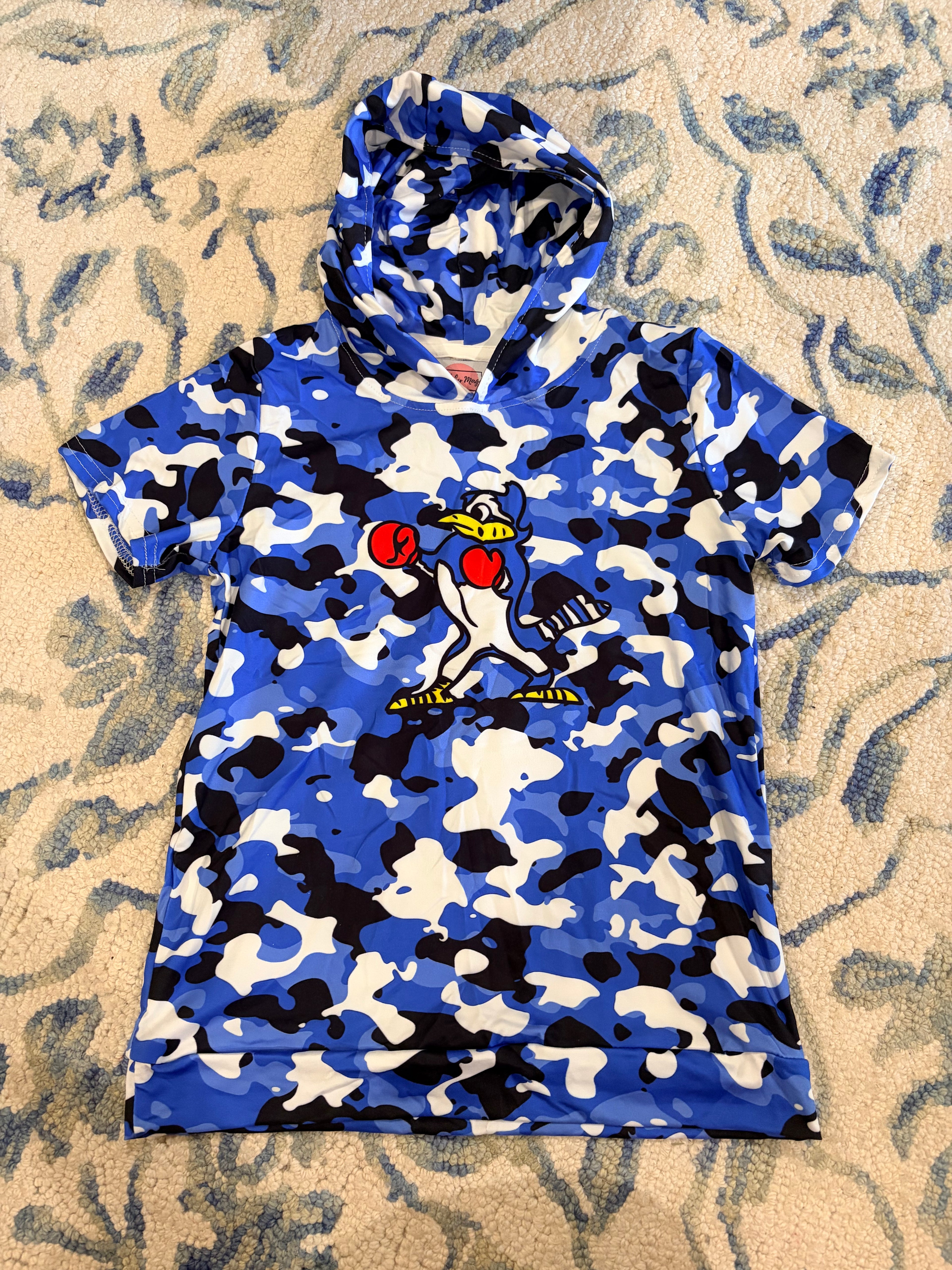 Blue Jay camo hooded pullover