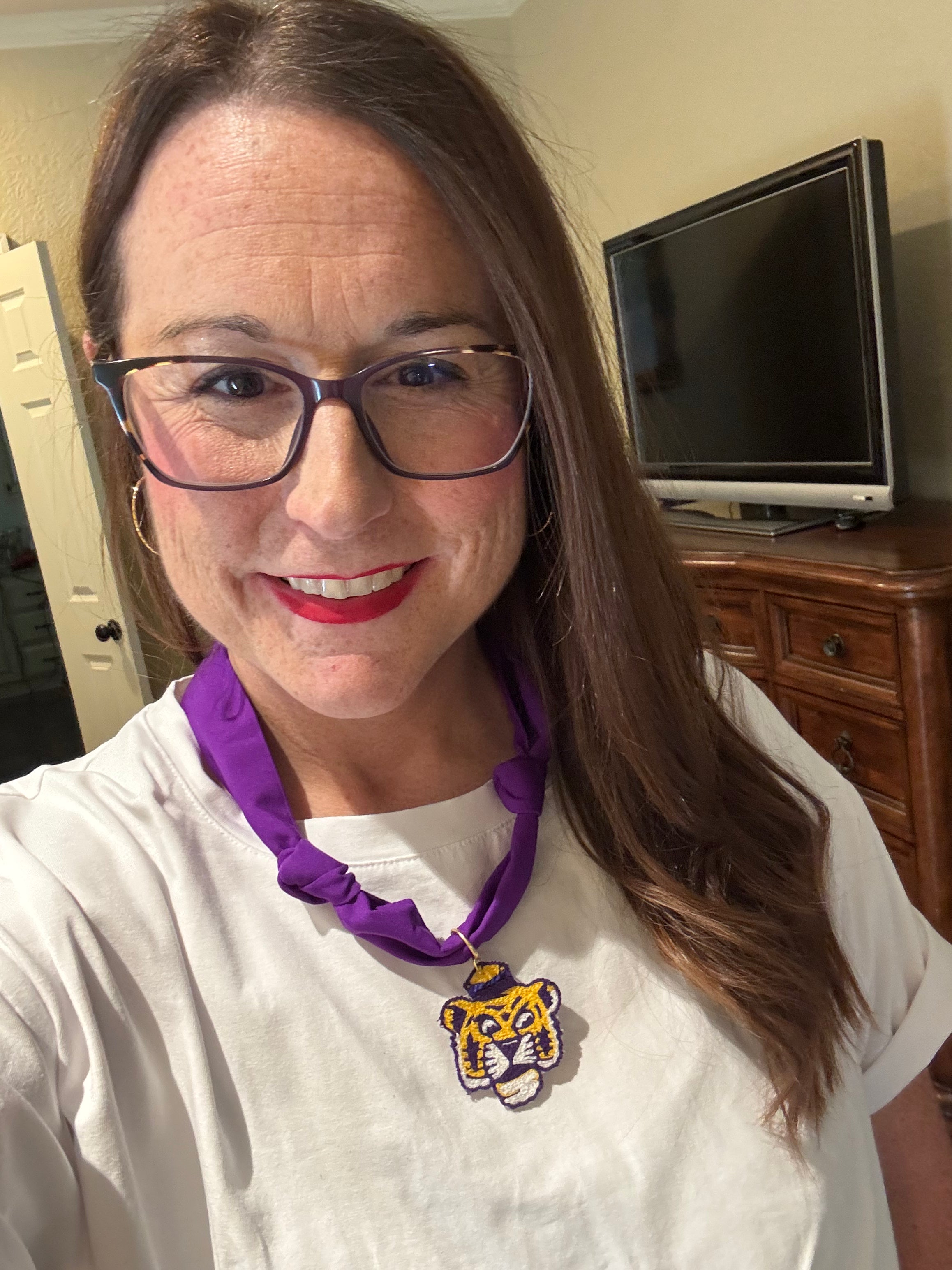 Tiger scarf necklace