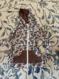 Camo full zip hoodie jacket