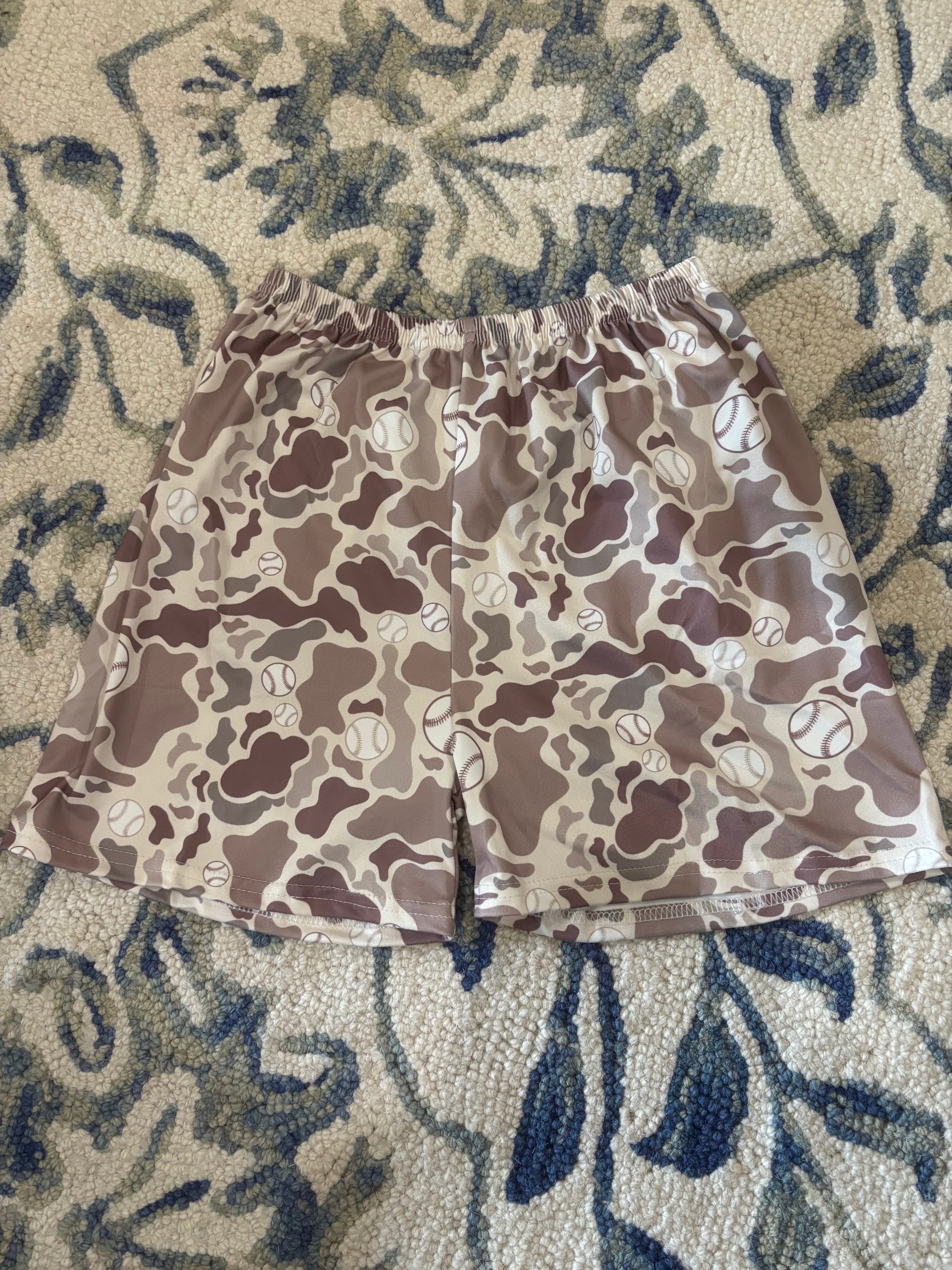 Camo baseball shorts (Youth)