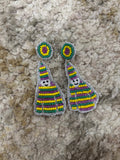 Mardi Gras man earrings