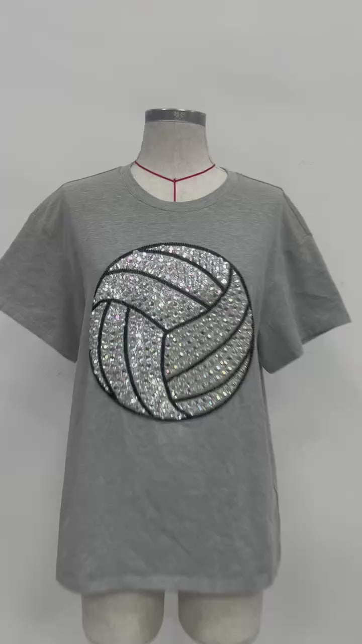 Jeweled Volleyball Tee